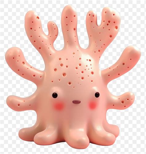 cute coral character illustration  png rawpixel