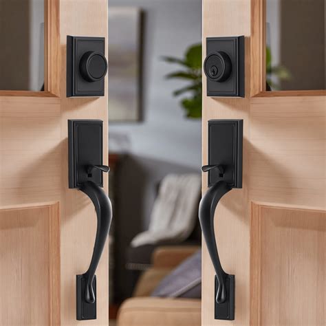 Buy Natsukage Front Door Handle Set Heavy Duty Double Door Lock Set ...