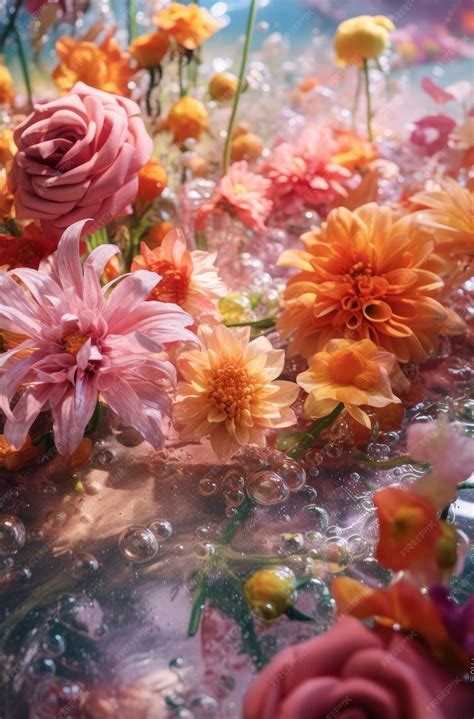 Premium AI Image | Beautiful spring floral wallpaper