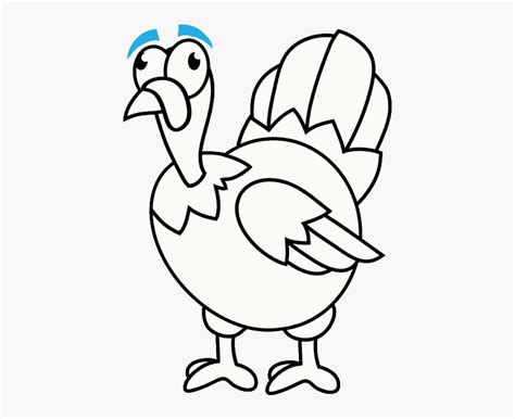 cartoon how to draw a turkey