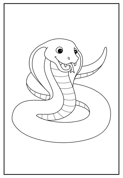 Desenhos da Cobra Naja para colorir - Bora Colorir