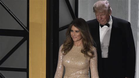 Melania Trump dons gold on eve of inauguration