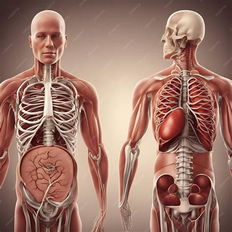 Fotos Da Anatomia Do Corpo Humano - Ilustração 3D da anatomia do corpo humano conceito médico com esqueleto ...
