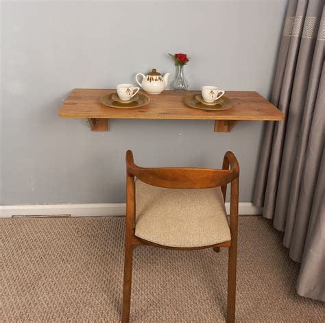 Wall-mounted Folding Table, Folding Table With Shelves, Space Saving ...