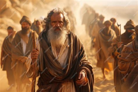 Premium Photo | Moses leads jews through desert biblical journey to ...