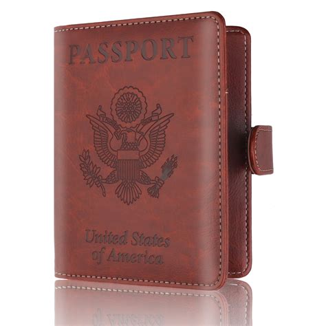 RFID Blocking Passport Holder Discoloration PU Leather Wallet Card