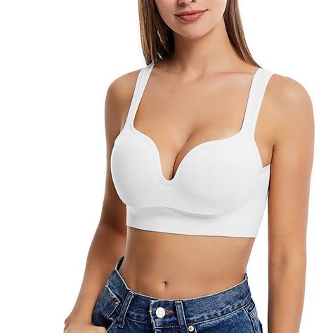 No Wire Bras for Women No Underwire Bra Feature V-Neck Training Bra