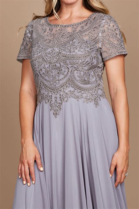 Dylan & Davids Short Sleeve Formal Mother of the Bride Dress | The