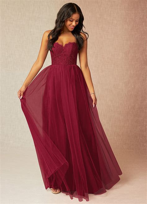 Burgundy Azazie Roni Bridesmaid Dresses | Azazie