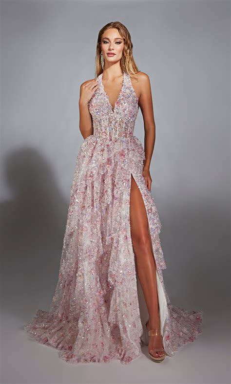 Formal Dress: 61740. Long, Halter Neckline, A Lin - Alyce Paris