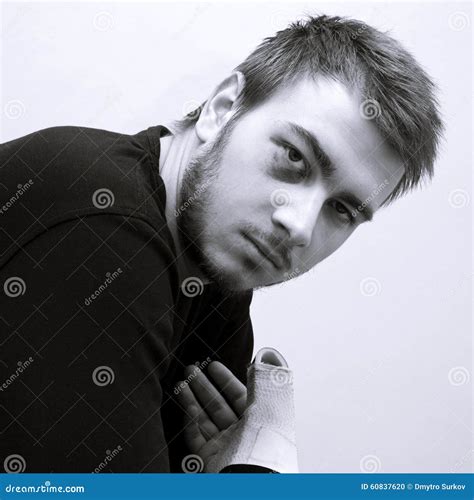 Young man with a black eye stock photo. Image of face - 60837620