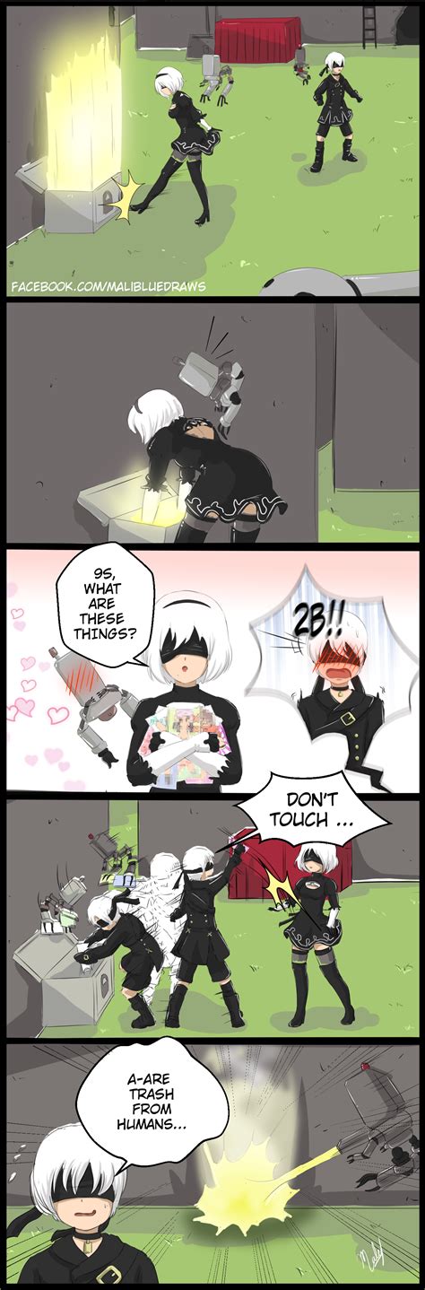 Nier 2B and 9S by malibluesgallery on DeviantArt