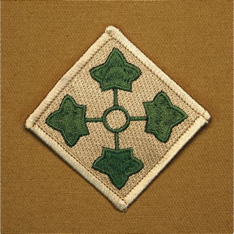 Us Army 4th Infantry Division Color Patch Ebay