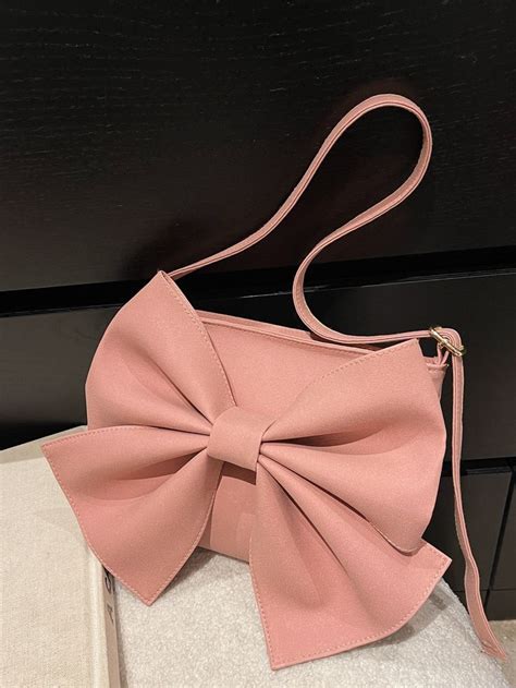minimalist bow decor bucket bag minimalist bow bucket bag shoulder