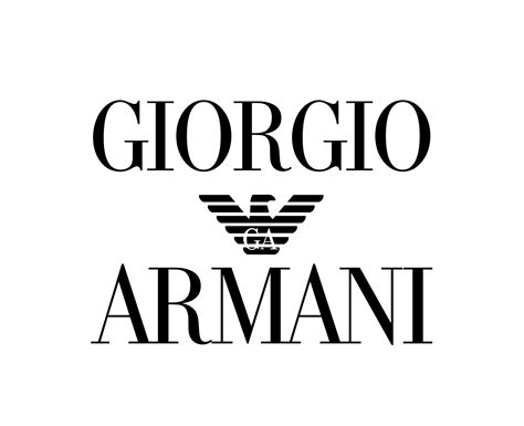 Giorgio Armani Logo Brand Clothes Symbol Black Design Fashion Vector