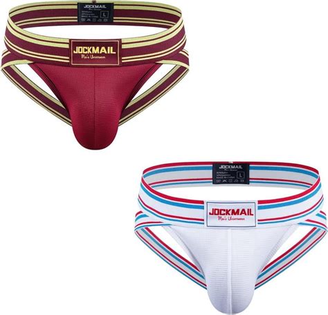 JOCKMAIL 2Piecs/Pack Men Jockstrap Underwear Sexy Jock strap for Men
