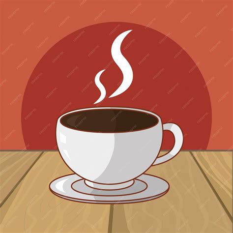 Bebida caliente de dibujos animados | Vector Premium