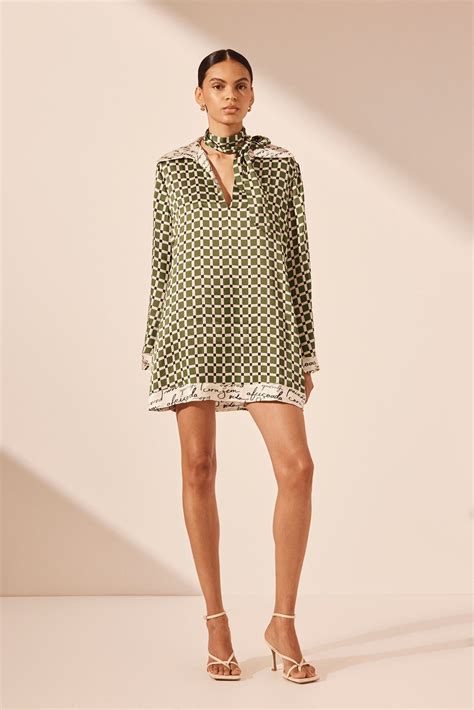 shona joy kahlo silk contrast mini dress dresses diahann boutique
