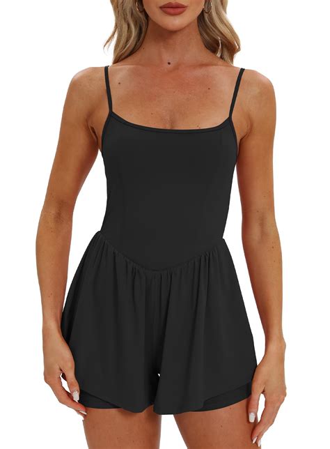 Beaully Women's Summer One Piece Sleeveless Rompers Spaghetti Strap