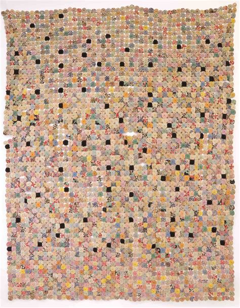 Vintage Multicolor Yo Yo Quilt circa 1940s - Vintage Multicolor Yo Yo