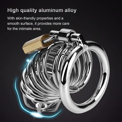 Cock Cage Male Chastity Device Locked Cage Sex Toy,Lock Contains 3
