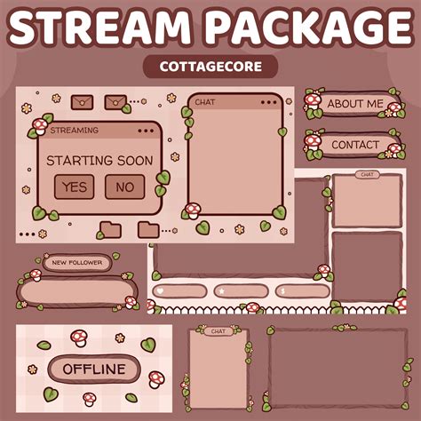 3x Animated Aesthetic Windows x Cottagecore Twitch Screens