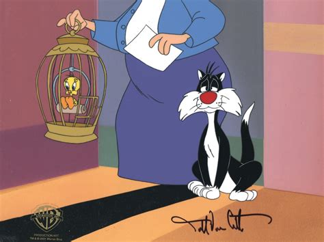 Looney Tunes Original Production Cel on Original Background: Sylvester