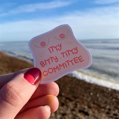 Illustrated 'Itty Bitty Titty Committee' Sticker | Etsy