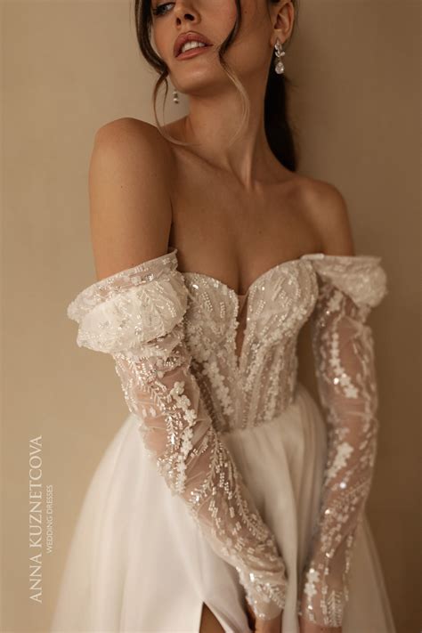 Свадебные платья от Студии Анны Кузнецовой | Rhinestone_with_sleeves