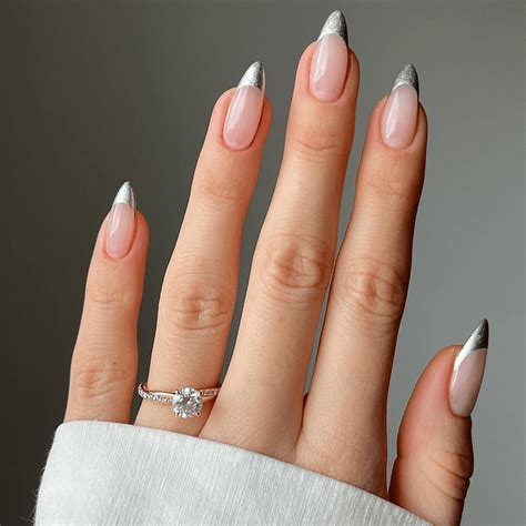 22 Silver French Tip Nail Ideas for a Shiny Metallic Twist