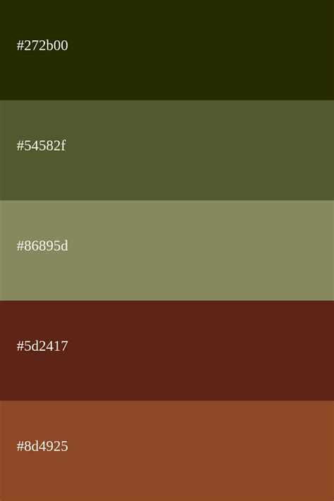 Verde E Marrom Da Que Cor - Paletas de cores verde-oliva [+ combinações]