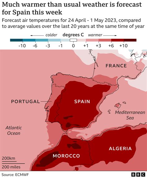 Climate change: Spain breaks record temperature for April - BBC News