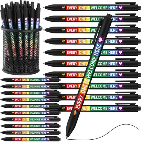 Weekgrat 48 Pcs Pride Ballpoint Pen Month Lgbtq Rainbow Party Favors