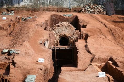ancient tombs spanning  years unearthed   construction