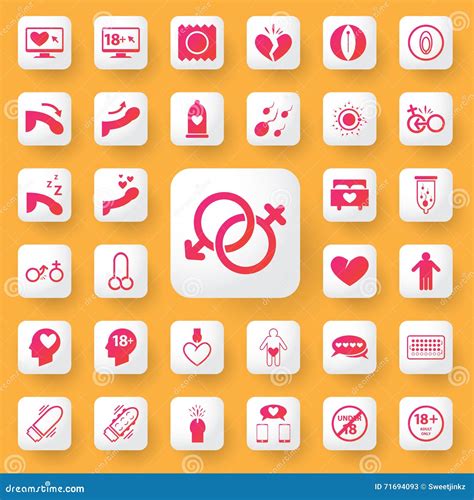 Sex Symbol and Icon Application Set. Vector Illustration. Stock Vector