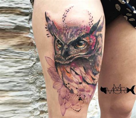 Watercolor Owl Tattoo at GetDrawings | Free download