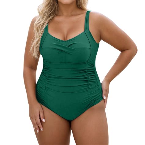 MNCEKFOD Womens One Piece Swimsuits Plus Size Swimwear Monokini Push Up