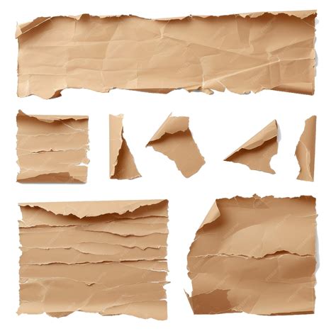 premium psd pieces  ripped paper texture isolated