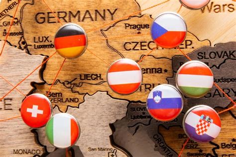 Premium Photo | Germany czech republic italy slovenia hungary ...