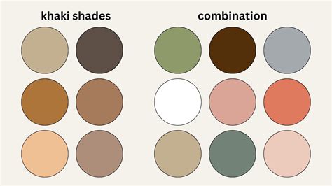 khaki color combination graphic