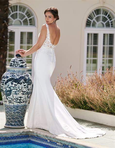 Lace Back Wedding Dress