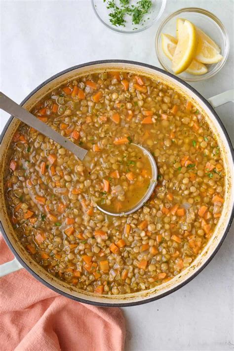 Lentil Soup Recipe with Green Lentils 10 Min Prep