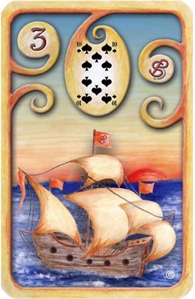 O Navio Baralho Cigano - Baralho Cigano – O Navio - Carta 3 - Linha das Águas