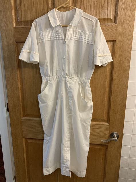 Vintage 1950’s White Nurses Nursing Dress Uniform Wo… - Gem