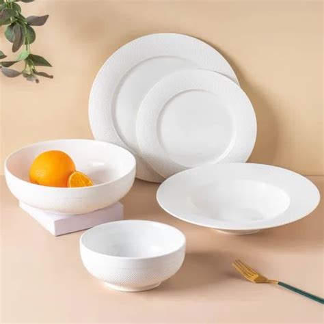 ki cp  plain ceramic serving plate  piece   delhi id