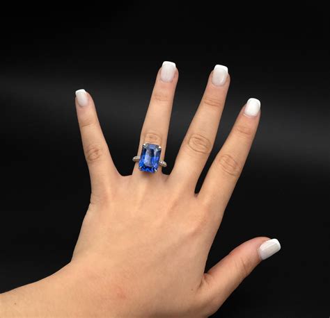 emerald cut natural sapphire ring 11