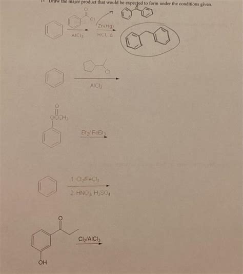 [Solved]: help with all please!!! AlCh3 Br2/FeEr3 Cl2/AlCl3