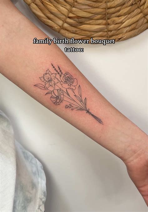 Birth Flower Bouquet Tattoos