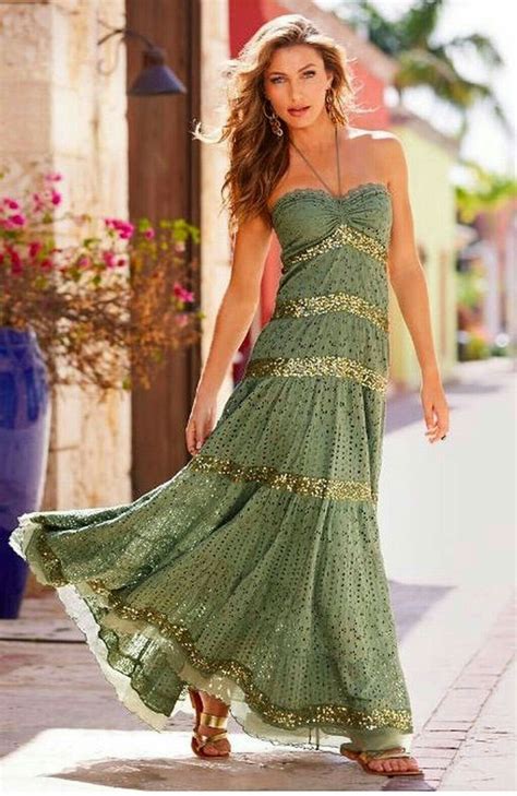 Stunning Boho Chic Maxi Dress | Boho chic style outfits, Bohemian style ...