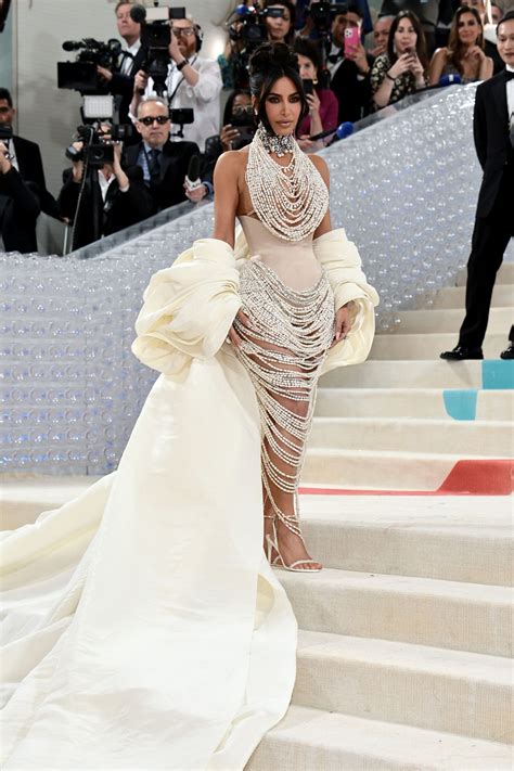 Kim Kardashian Covered Herself in 50,000 Pearls For the 2023 Met Gala